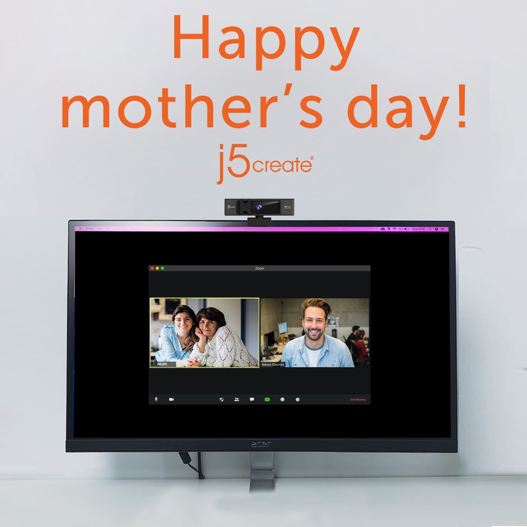 j5create_EU's tweet photo. Mother’s day is the perfect opportunity to give thanks &amp; celebrate all the moms who give us love and life unconditionally! Stay connected with our new innovative 4K webcam. A Happy #Mothersday ! Link in bio. #StaySafe #HappyMothersday #GetConnected #Tech #J5create https://t.co/HzVHP4l21N