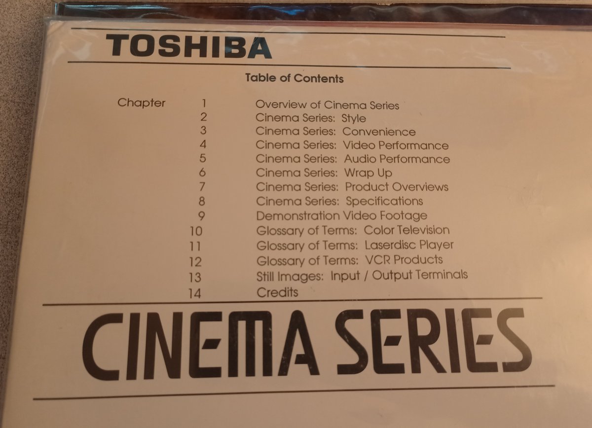 Toshiba Cinema Series, another TV selling disc