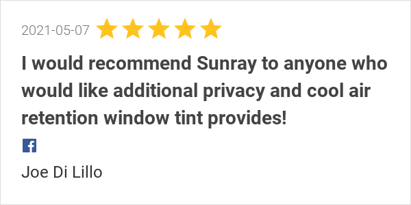 3MSunray's tweet photo. New 5.0-star Review: "John, Mike, and Steve did an excellent job on the installation of our window tint. I would... https://t.co/xHnUJYwlwX