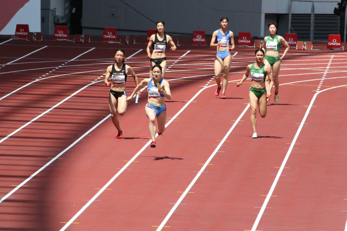 日本陸上競技連盟 Readysteadytokyo 女子4 100mr決勝 1位 日本体育大 44秒65 1 園宮璃子 2 宮武アビーダラリー 3 藤田涼子 4 滝田静海 結果速報 T Co Khjuagcuux ライブ配信中 詳しくは Tbs サイトで T Co