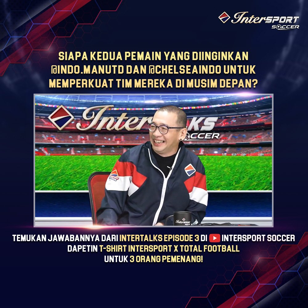 intersoccer_id's tweet photo. Pria Intersport pasti lebih ngerti buat jawab kuis #Intertalks yang satu ini. Buat, temuin jawabannya, tonton #Intertalks Episode 3 di YouTube Intersport Soccer.
Klik https://t.co/DS13H4u7TF buat baca mekanismenya. Yuk, ikutan sekarang, Bro! #PriaPunyaSelera #IntersportSoccer https://t.co/3PxqKGCjBa