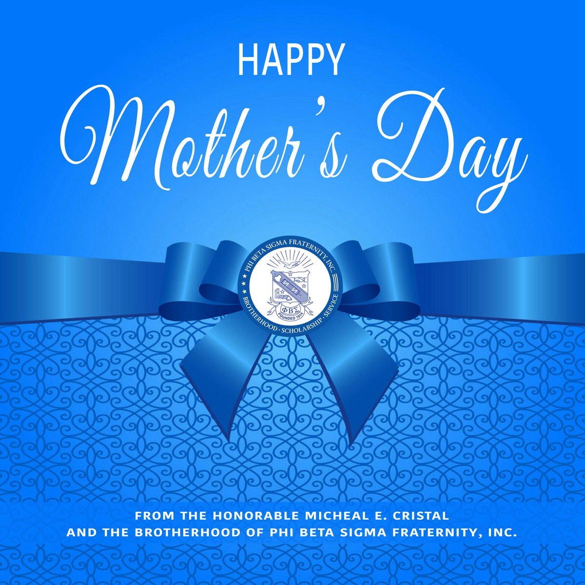 pbs_1914's tweet photo. Happy Mother's Day from the men of Phi Beta Sigma Fraternity, Inc. #pbs1914 #Sigma107 https://t.co/VeU5nLCAgd