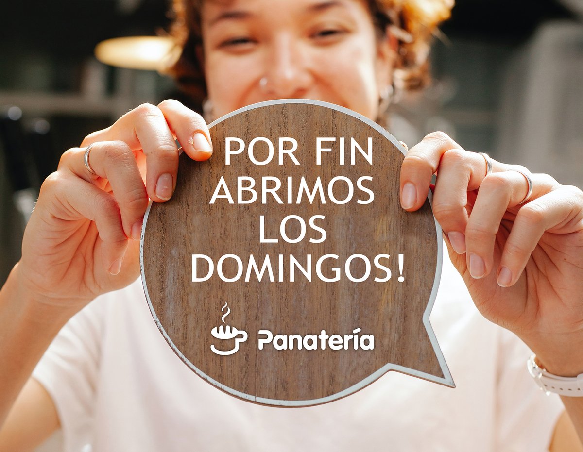 Panaterias's tweet photo. ABRIMOS LOS DOMINGOS! Llegó el gran momento. A partir de ahora podrás disfrutar de nuestras maravillosas terrazas e interior también los domingos. Te esperamos con nuestra mejor sonrisa, con amor y por favor. 😘❤️😉 #panateria #conamoryporfavor #bolleriaartesanal #menusaludable https://t.co/uSvSEIZFEb