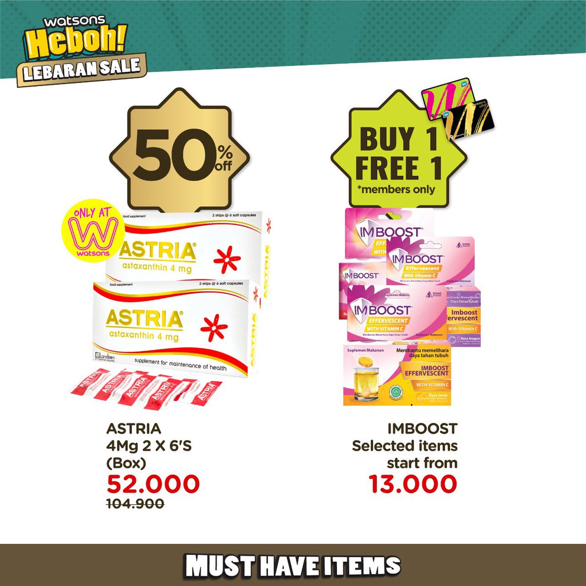 PondokIndahMall's tweet photo. Jangan lupa gunakan member Watsons kamu karena banyak diskon dan promo extra untuk member karena #JadiMemberPastiUntung 🤩

#WatsonsID #WatsonsHEBOH #HebohLebaranDeals #WatsonsRecommendation #LookGoodDoGoodFeelGreat #PromoMei #Infopromo #promoindonesia https://t.co/UpZmAh6Z6R