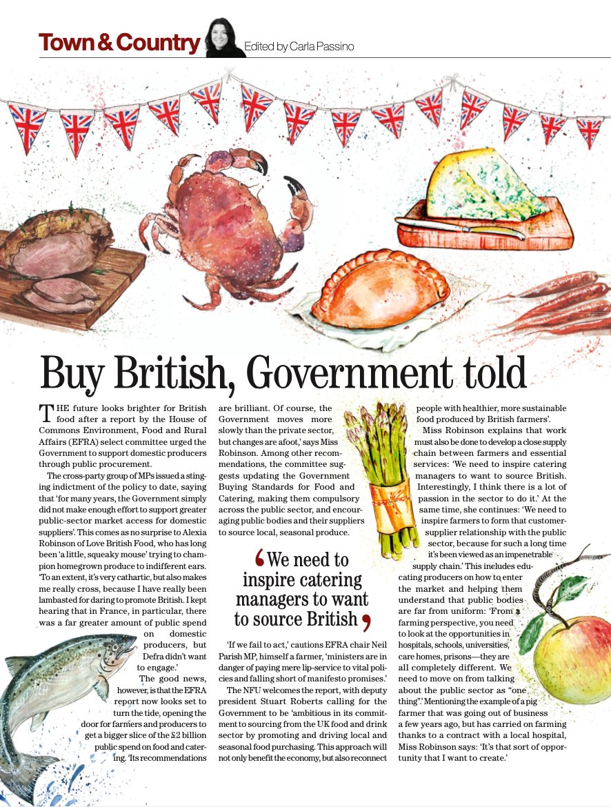 'Buy British, Government told'.

Do you agree with <a href="/AlexiaCRobinson/">Alexia Robinson</a> that the public sector should be sourcing far more British produce?

Love British Food has been making the case for years and we will continue to do so!🇬🇧🇬🇧🇬🇧