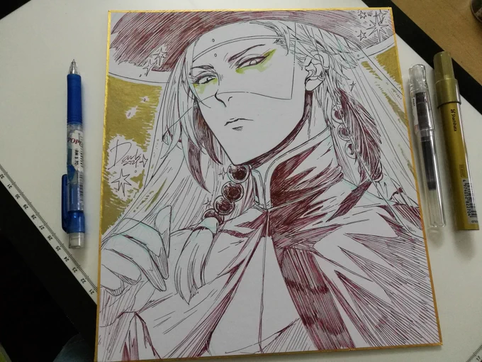 D.Gray-Man Madarao shikishi commission for Christina!Batch 2, no. 10Fuh finally batch 2 is almost done. Left 3 more... Will probably catch up during the Raya Hols.Yeah,the Allen Walker is also hers.#dgm #dgrayman #madarao #thirdexorcist #驅魔少年 #Dグレ 