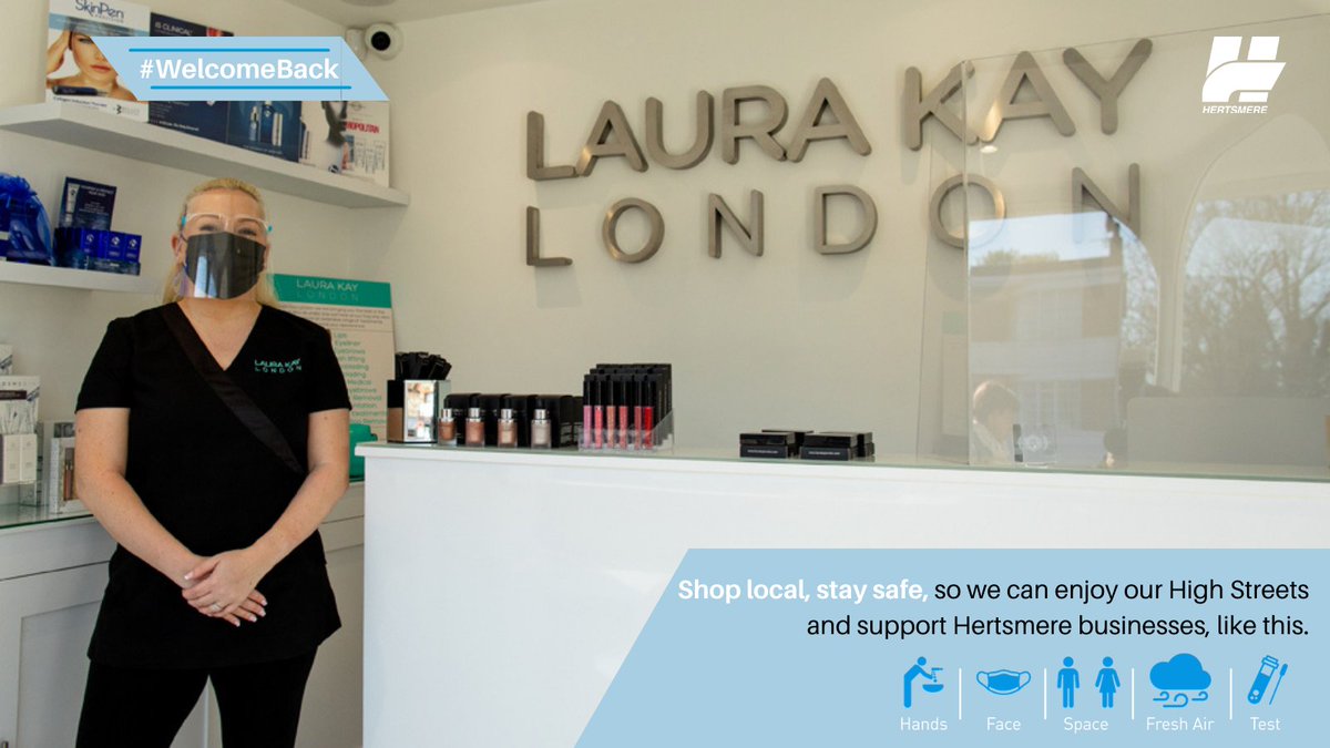 HertsmereBC's tweet photo. We're saying #WelcomeBack to our shops & restaurants, pubs & leisure centres, hairdressers & beauticians in #Hertsmere.
Please remember Hands, Face, Space & fresh air so we can all keep safe and keep enjoying our High Streets this summer.
#ShopLocalStaySafe #Radlett https://t.co/LqxFcpNsbB