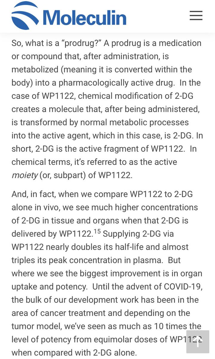 OWLMSPA's tweet photo. #IndiaFightsCorona #WP1122 a prodrug of 2-deoxy-d-glucose #2DG
#CovidIndia #SARSCoV2
Supplying 2-DG via WP1122 nearly doubles its half-life and almost triples its peak concentration in plasma. But where we see the biggest improvement is in organ uptake and potency https://t.co/UFfvTm0Cm1