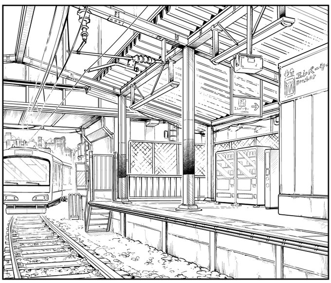 線画できました。あとは仕上げの時にいい感じにします! 