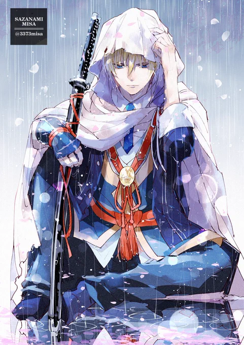 山姥切国広/うつしみと桜雨 
とうらぶ縦長絵〆 