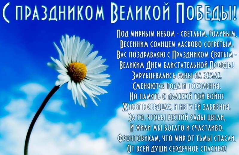 С праздником дня победы 9 мая 
Поздравления!