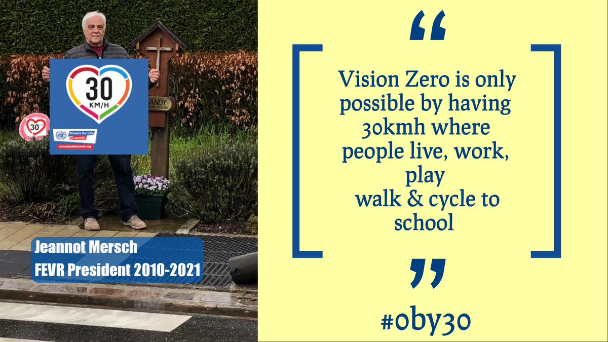 FEVRorg's tweet photo. Sunday thoughts #StreetsForLife
Pensée du dimanche:
"Si nous voulons atteindre la vision zéro dans nos agglomérations d'ici 2030, il nous faut absolument le 30kmh comme vitesse généralisée et le 50 comme exception." une raison pour #Love30 #VisionZeroInCities https://t.co/ZgNIlwfDJ3
