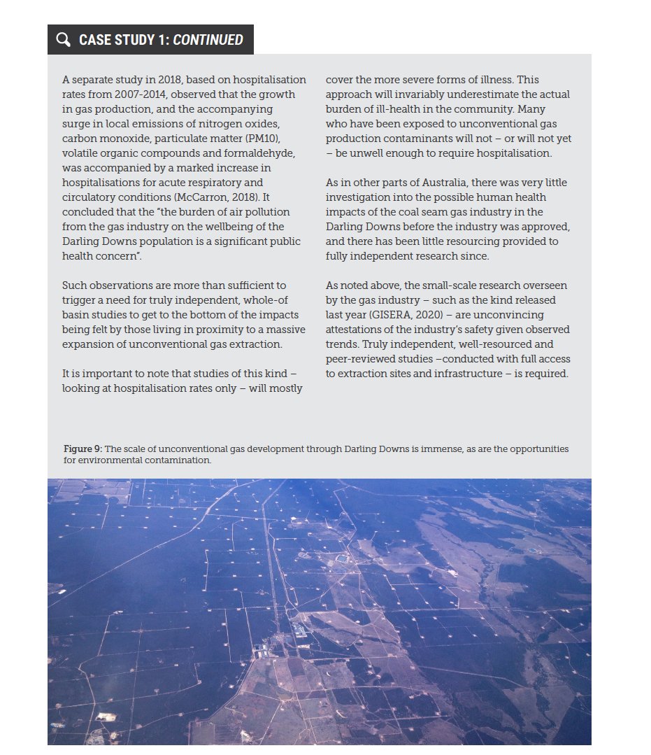 What we can see from the limited independent research that has been conducted in Australia, particularly that conducted in Queensland's Darling Downs is pretty concerning. This is early evidence, but we need so much more of before deciding to grow unconventional gas.