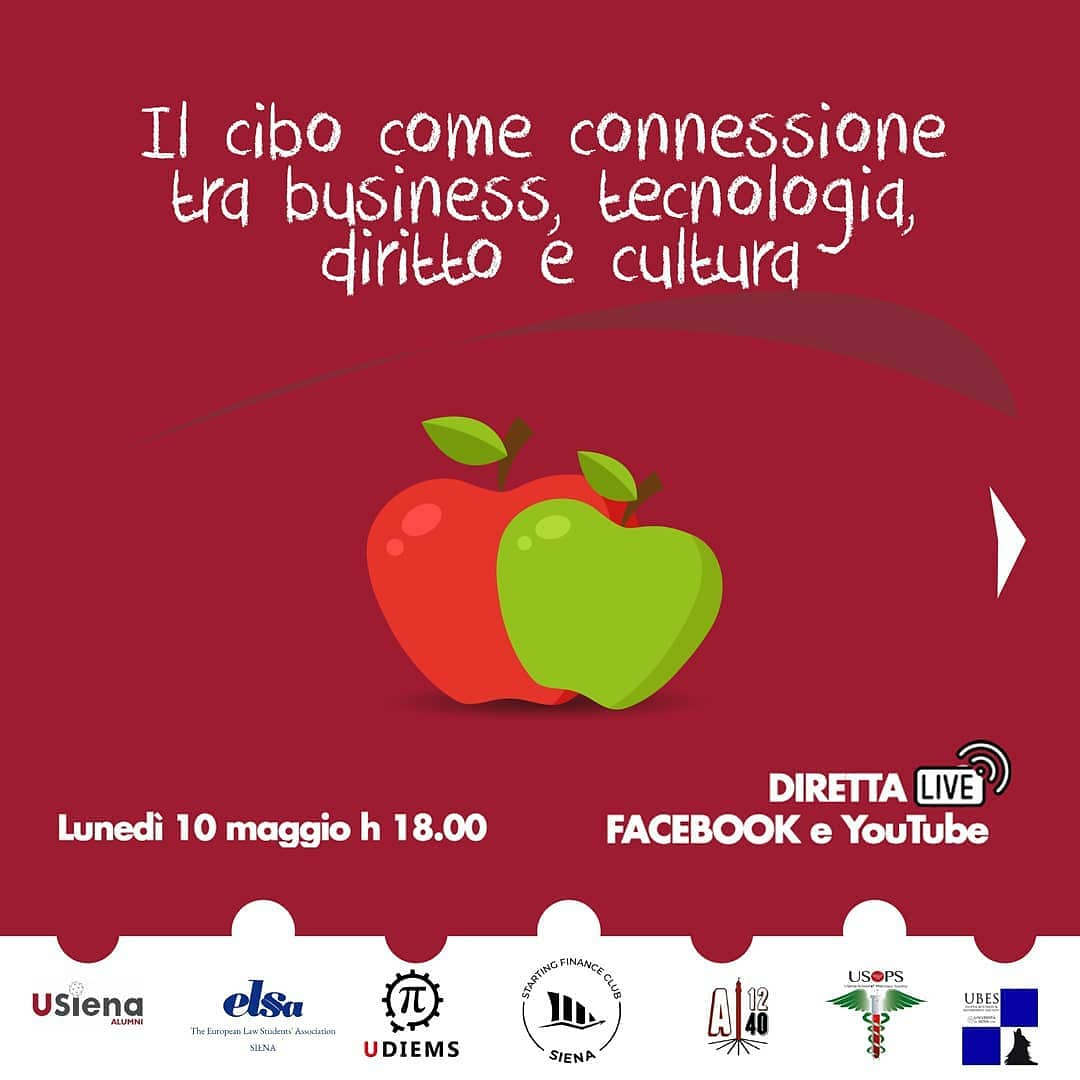 unisiena's tweet photo. 📣 +Sinergia tra @USienaAlumni e le Society: AULA1240, ELSA Siena, STARTING FINANCE Club Siena, UBES, UDIEMS, USOPS.
Con gli incontri virtuali "AlumniXSociety".
👉 lunedì 10/5 h 18.00
"Il #cibo come connessione tra business, tecnologia, diritto e cultura"
https://t.co/2ivpm71zDI https://t.co/4pY1cc2kde