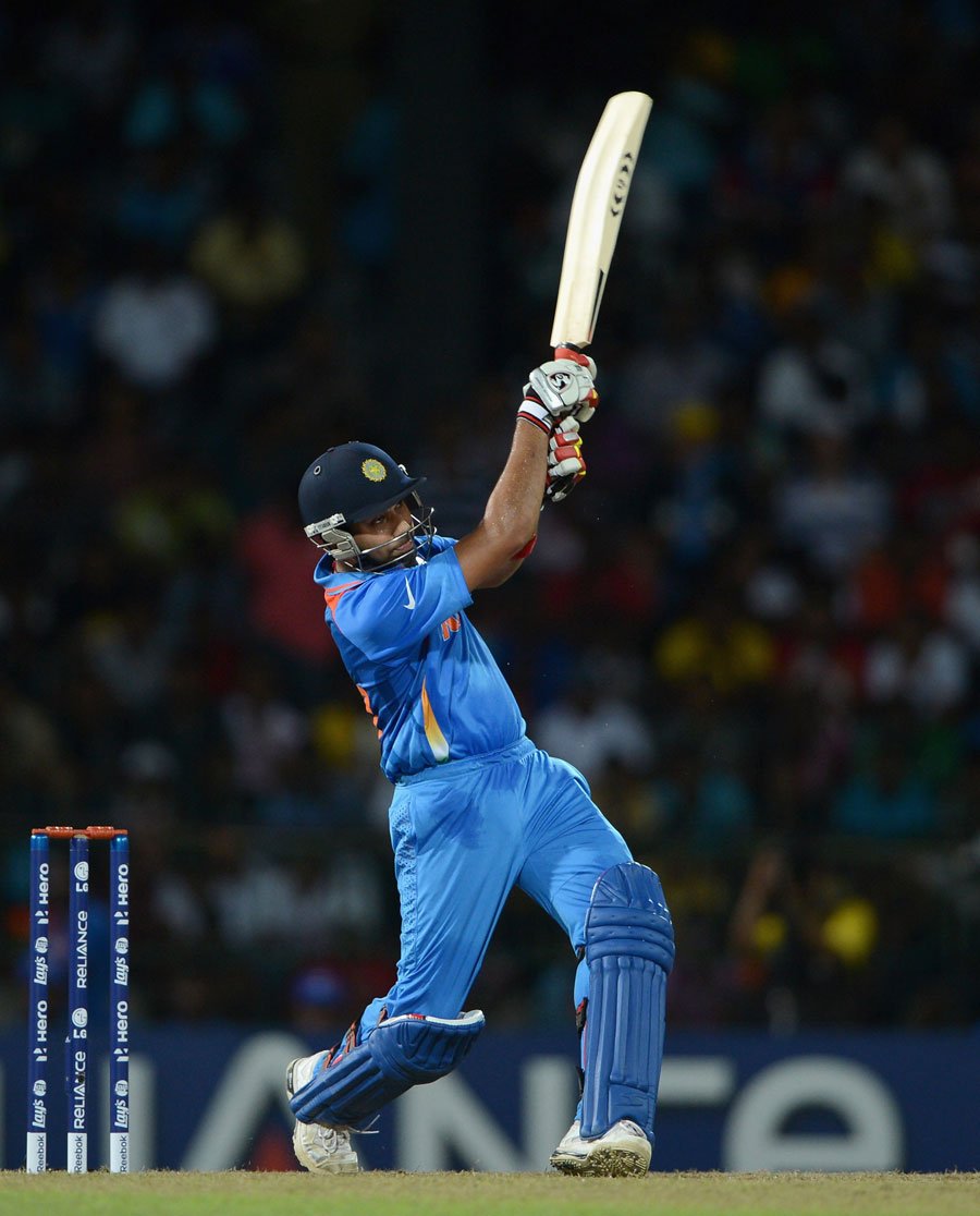 55*(33) vs Englsnd(2012)Rohit once again proved his worth as a finisher smashing 55 runs inlcuding 5 mammoth sixes, the T20 world cup 2012