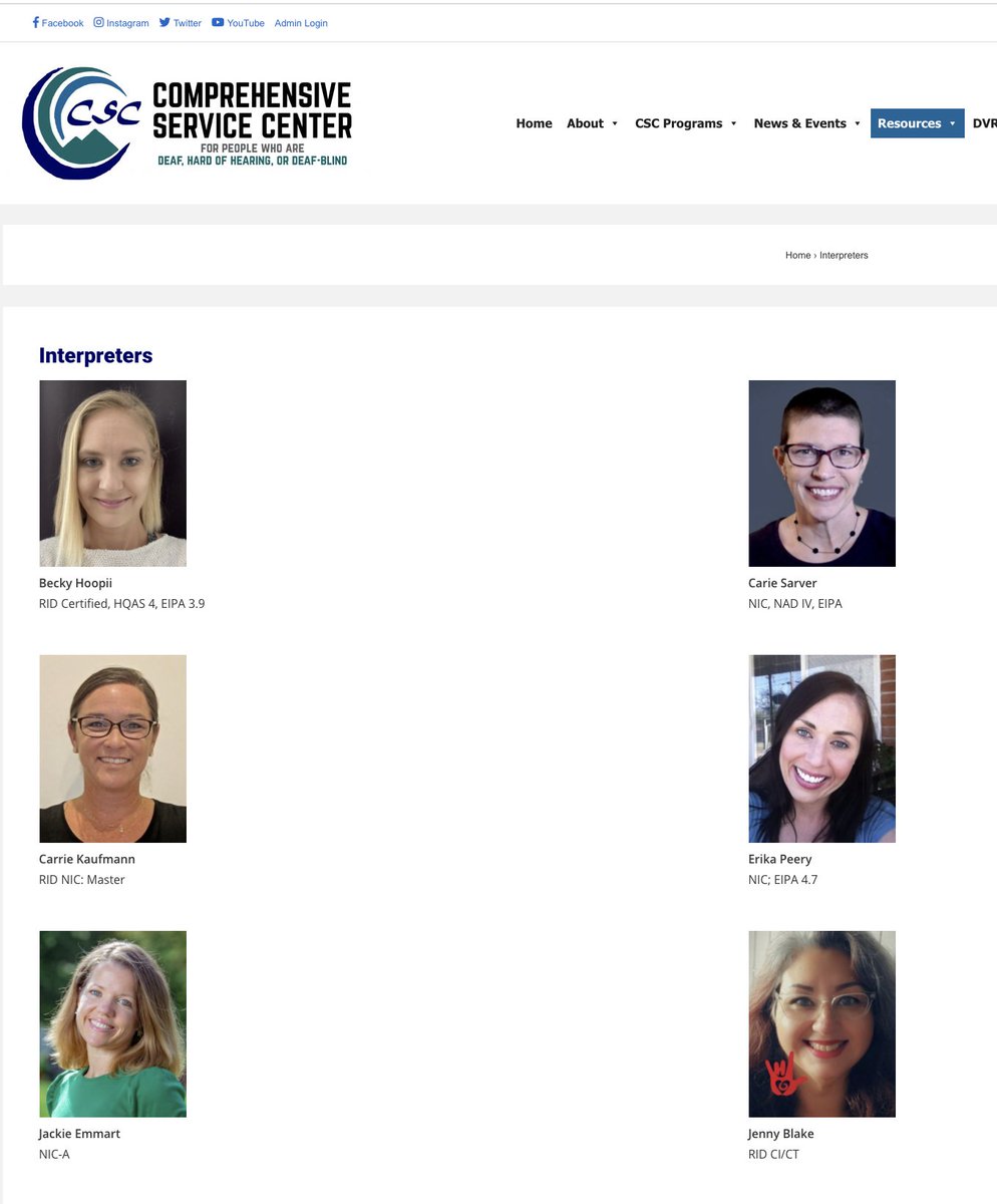 If you are a Hawaii interpreter, please consider participating in CSC's Interpreter Gallery resource book and webpage. This is being made available for consumers to be able to request their preferred interpreters. Mahalo!