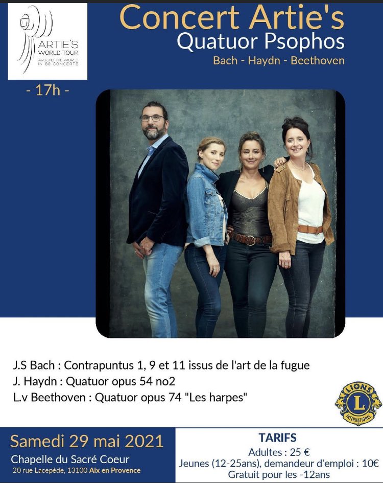 VL_reporter's tweet photo. Après la folle course de #GauthierHerrmann de 900 km entre @Montgeron91 et @aixmaville pour soutenir la #culture #jecourspourlaculture venez fêter ça en musique. Concert du @QuatuorPsophos le 29 Mai Chapelle du Sacré Cœur d’Aix
➡️ https://t.co/Fet6wpjMuN https://t.co/ytnjTeLVGV