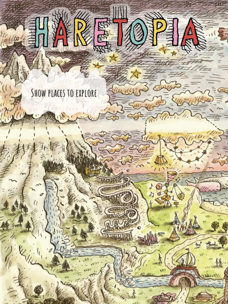 I hope you’re having a good day... No?! If not, why not spend some time in Haretopia? Conceived by <a href="/WildHareClub/">Richard 'Wild Hare'</a> and drawn by me, it’s always a lovely day in Haretopia... <a href="/OceansRichard/">Richard Page</a>  wildhareclub.com/haretopia/