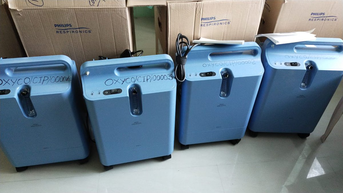 A huge milestone in our mission! Donated 10 OCs to 3 PHCs in Guntur dist. 45 OCs and medical supplies are in the pipeline. Huge thanks to everyone who donated to our "Let India Breathe" Campaign! 
#oxygen #letindiabreathe <a href="/ArogyaAndhra/">Health Medical and Family Welfare Department - AP</a>