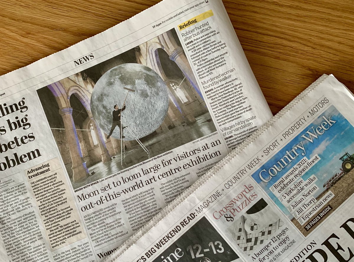 Emma Louise PR (@emmalouisepr) on Twitter photo Fabulous coverage in this weekend’s Yorkshire Post for my client <a href="/2021VisualArts/">2021 Visual Arts</a> 😄
20th anniversary celebrations & the magical #museumofthemoon exhibition by <a href="/lukejerram/">Luke Jerram</a> opening 17 May!! 🥳🌑✨
Thanks so much <a href="/yorkshirepost/">The Yorkshire Post</a> <a href="/jgawthorpeYPN/">Jonathan gawthorpe</a> 🙏🏻
#supportthearts #20yearsof2021 #pr Fabulous coverage in this weekend’s Yorkshire Post for my client <a href="/2021VisualArts/">2021 Visual Arts</a> 😄
20th anniversary celebrations & the magical #museumofthemoon exhibition by <a href="/lukejerram/">Luke Jerram</a> opening 17 May!! 🥳🌑✨
Thanks so much <a href="/yorkshirepost/">The Yorkshire Post</a> <a href="/jgawthorpeYPN/">Jonathan gawthorpe</a> 🙏🏻
#supportthearts #20yearsof2021 #pr