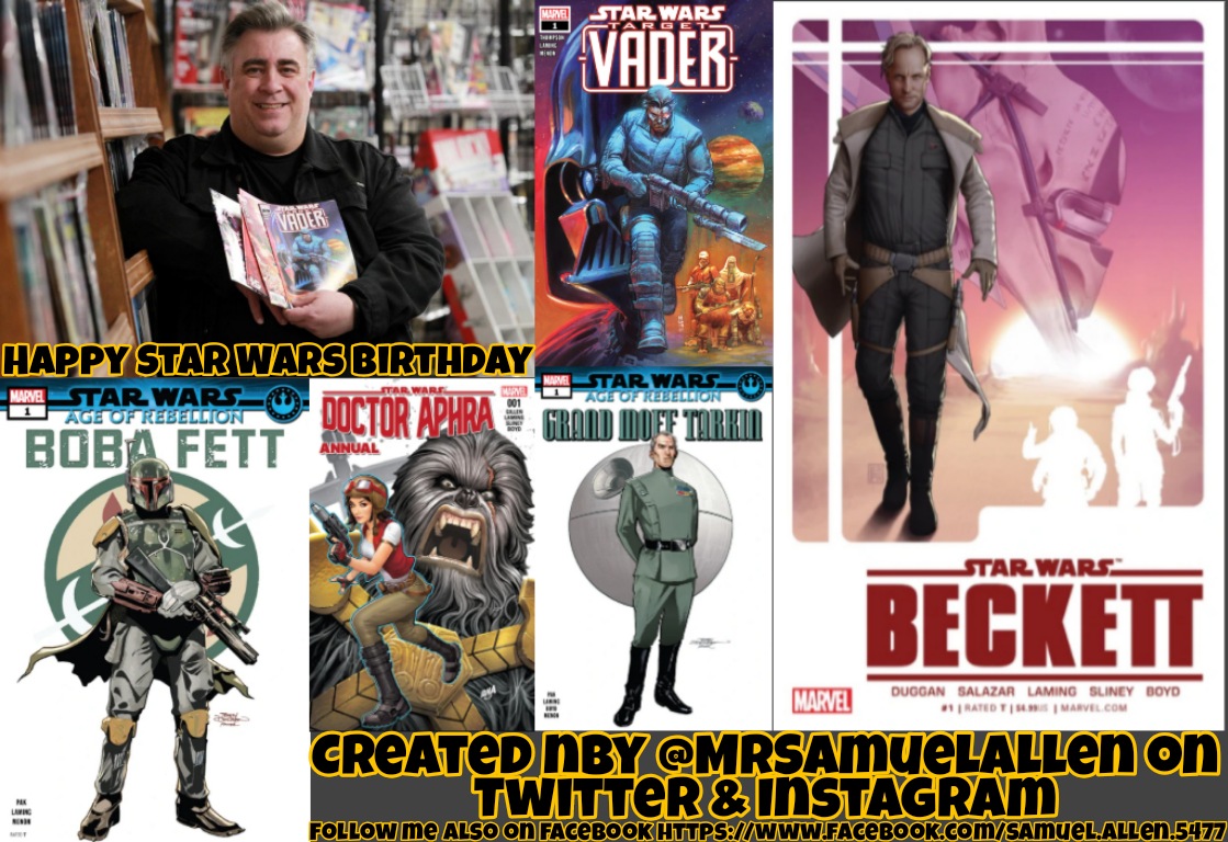 MrSamuelAllen's tweet photo. Happy 53rd Birthday to @monkey__marc, he worked as inker & penciller on comics #AgeOfRebellionGrandMoffTarkin1, #AgeOfRebellionBobaFett1, #Beckett1, #TargetVader1 & #DoctorAphraAnnual1. Follow him also on Instagram https://t.co/QF1gWSvGQ4. May he have a good one. #MakeSolo2Happen https://t.co/DuEpmMG4Mt