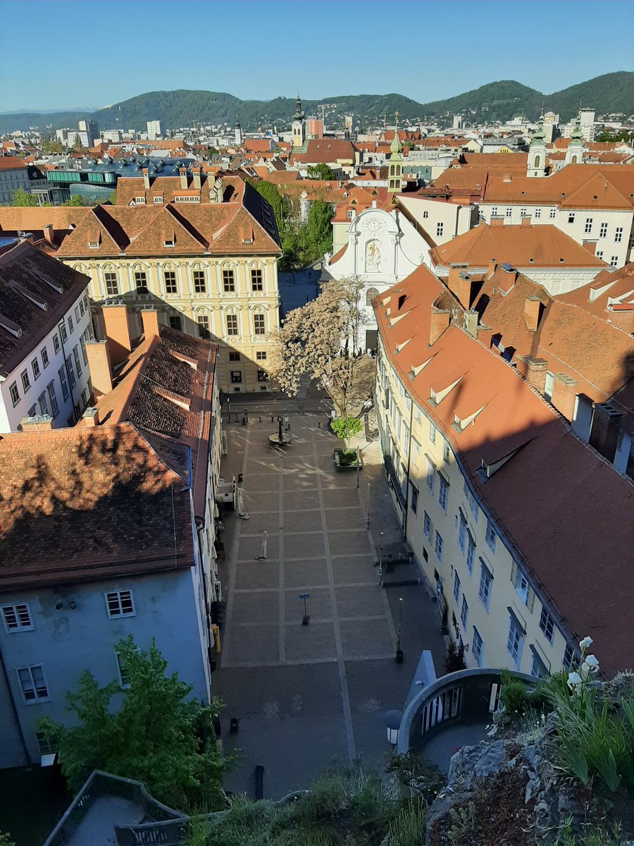 As I still have time and am feeling like doing some exercise, let's climb up the hill to the Medieval clock tower which is the symbol of Graz.