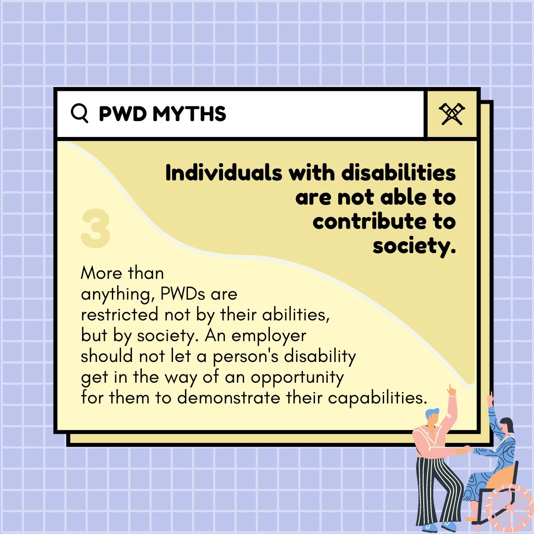 Ability_Within's tweet photo. Totoo nga ba? 🤔

Our society has believed in many myths 😪 about PWDs and these misconceptions make access and inclusiveness difficult for our PWDs to obtain ☹️

So let's debunk these one by one!🧐

1/4 https://t.co/O9yyI8EvJN