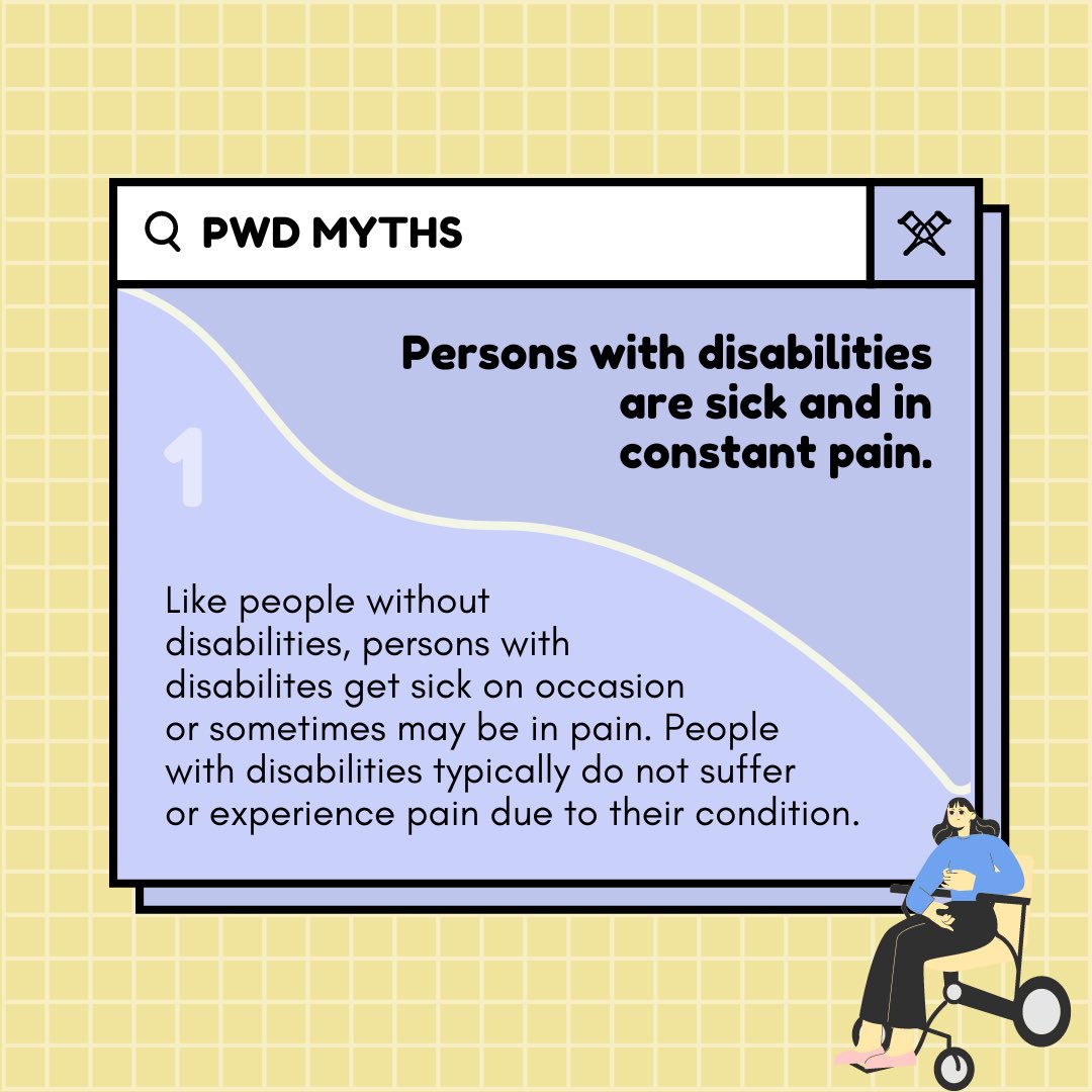 Ability_Within's tweet photo. Totoo nga ba? 🤔

Our society has believed in many myths 😪 about PWDs and these misconceptions make access and inclusiveness difficult for our PWDs to obtain ☹️

So let's debunk these one by one!🧐

1/4 https://t.co/O9yyI8EvJN