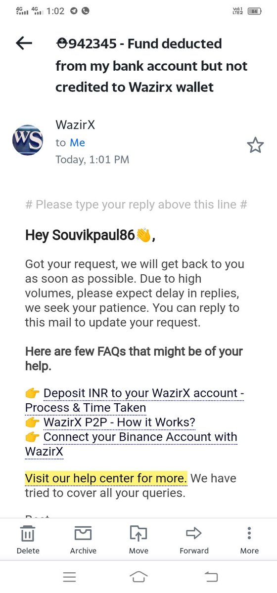 SouvikP78337232's tweet photo. Sir, I have transferd fund from my bank account on yesterday at 11am to Wazirx wallet. But after 24 hours the fund is not credited to Wazirx wallet. Pls see the matter &amp; solve as soon as possible.
@NischalShetty @WazirXIndia https://t.co/T6vPGGSlhc