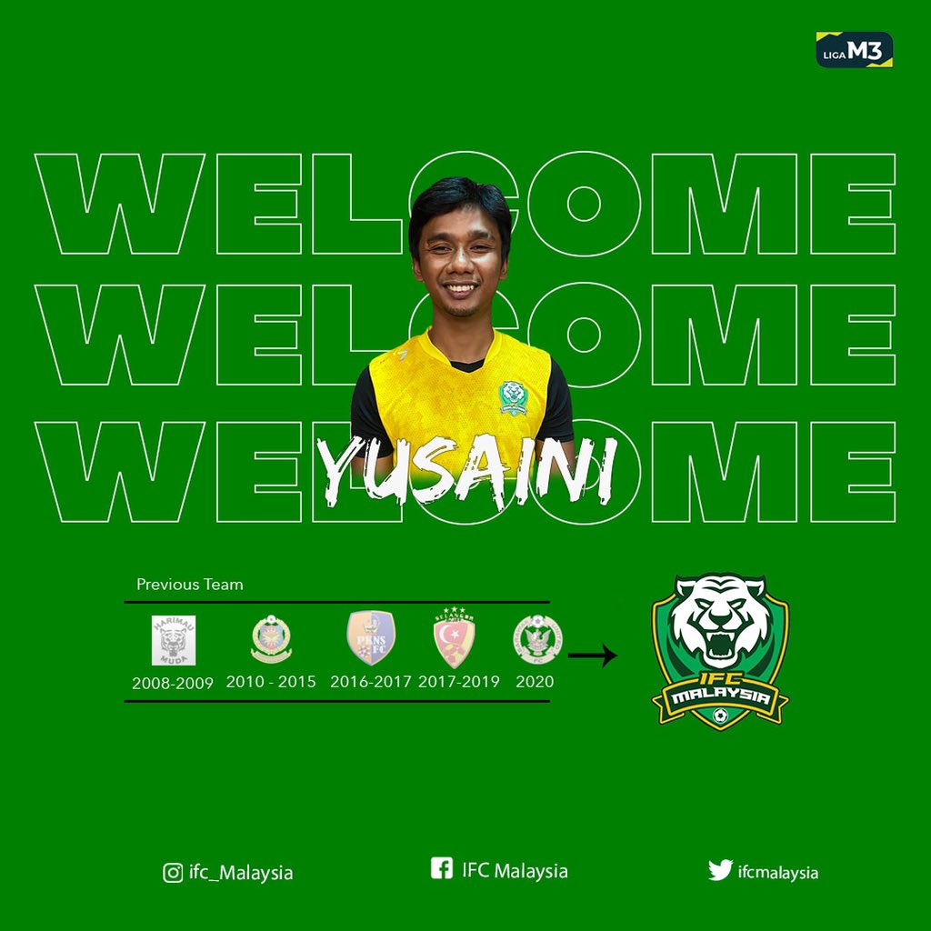 SELAMAT DATANG YUSAINI HAFIZ CHE SAAD

Pemain tengah Yusaini Hafiz Che Saad akan bersama IFC Malaysia dalam saingan Liga M3 2021

MIGHTY TIGERS
#wewontquitwetryharder