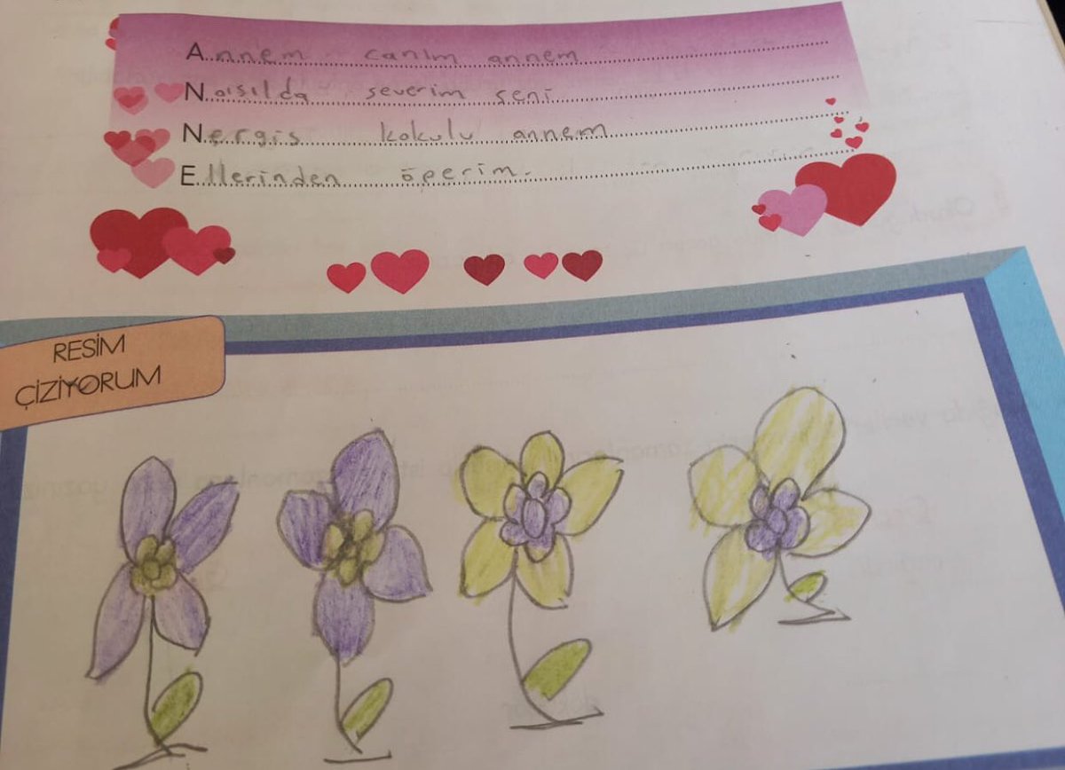 CennetAte12's tweet photo. ⁦@bahcesehir_van⁩ 3/C sınıfımız Anneler Günü için akrostiş şiir çalışması yaptılar 😍👏👏👏💐🌸❤️ https://t.co/lsEPlnD6as