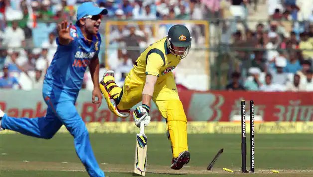 After getting to his fifty, Shane Watson was soon dismissed by Vinay Kumar on 59. Australian captain George Bailey and Glenn Maxwell both scored fifty and Australia ended their innings on 359/5 with George Bailey standing not out on 92.This was the first time when top 5 scored 50