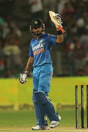 ° India came down to chase with shikhar dhawan and rohit sharma. Losing Dhawan early . Rohit Sharma and virat kohli handled the indian innings . Virat scored a decent 61 and rohit 47. Then suresh raina took the command. Unfortunately indian batting order collapsed before aus pace