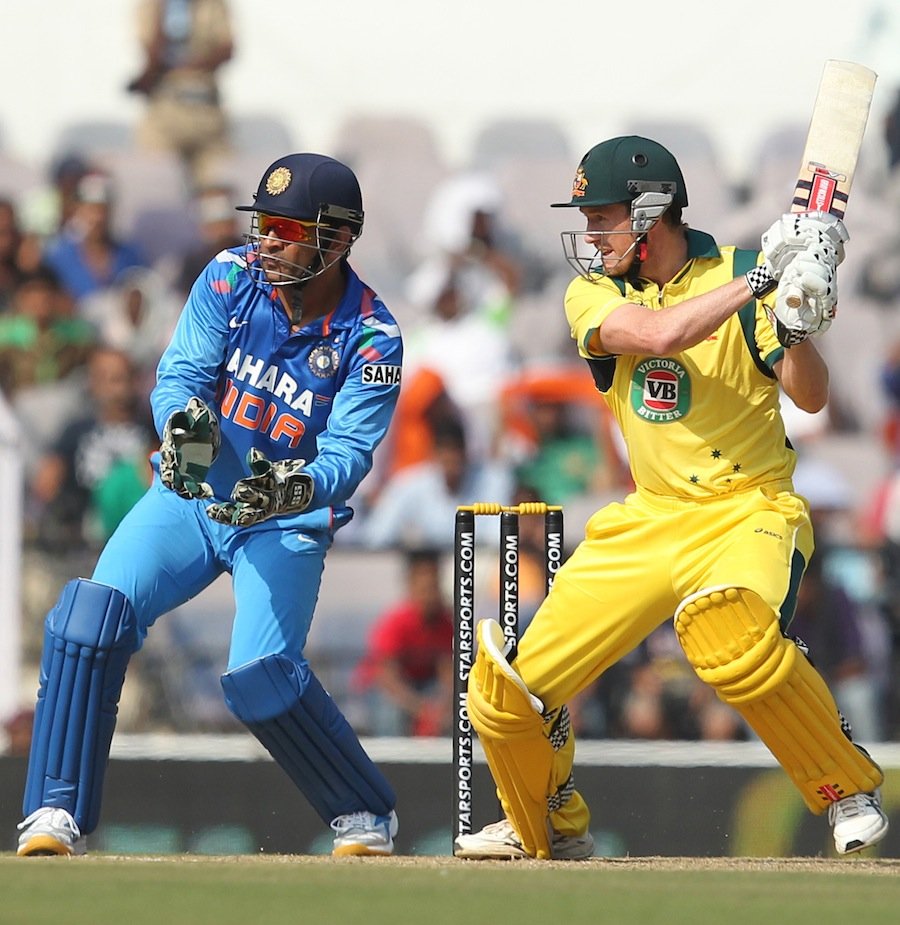 6th odi Played at nagpur.While batting first Australia scored 350/6 With magical 102 by watto man and 156 by George Bailey. And cherry in cake by adam voges in the end .Ashwin and jadeja took 2-2 wickets respectively .Another 350+ chase needed a good opening partnership