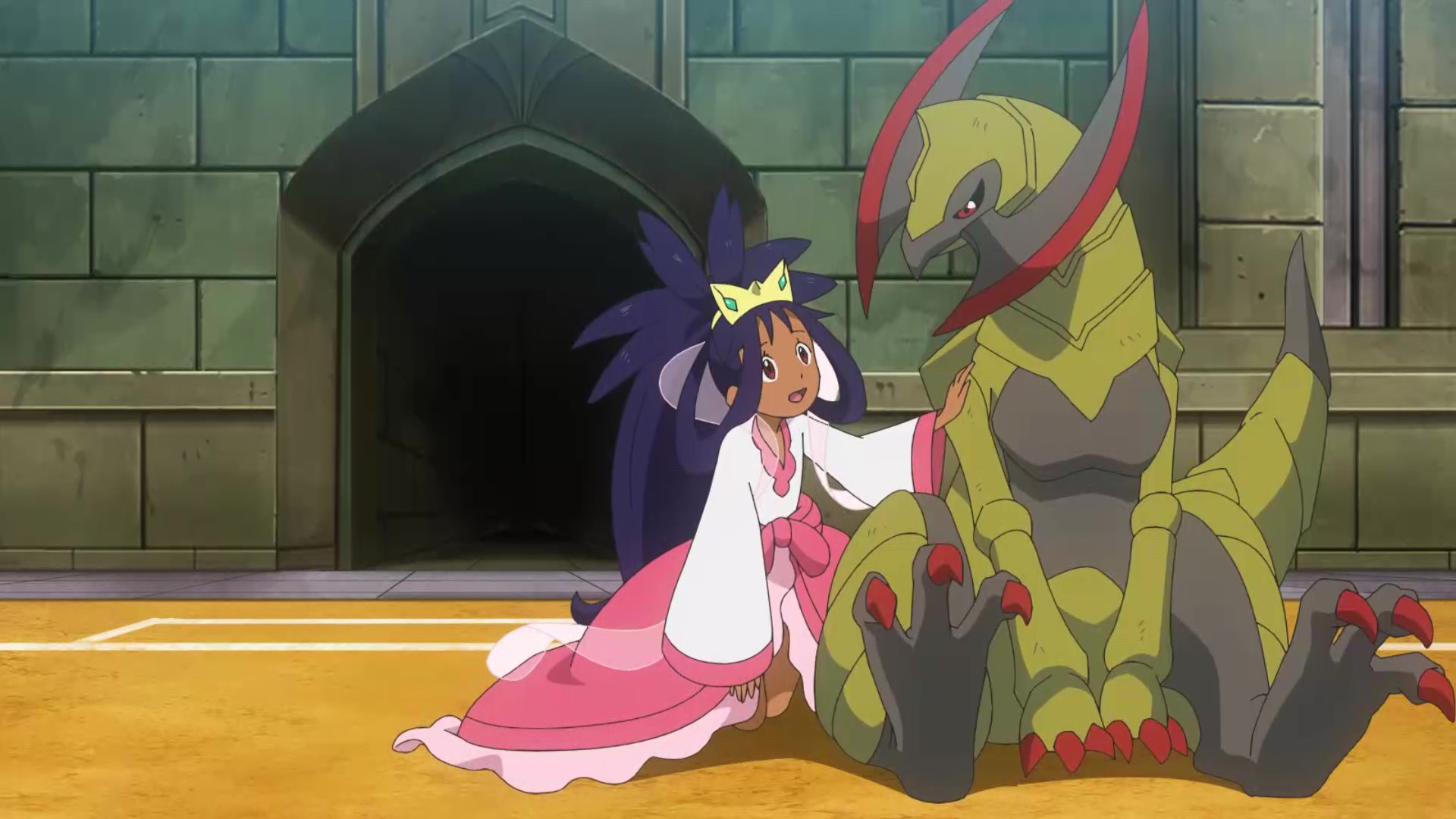 アニメ ポケットモンスター 公式 アニポケ ハイライト 第65話 ドラゴンバトル サトシvsアイリス では イッシュ地方ソウリュウジムのジムリーダー シャガ も登場 アイリス の エモンガ や カイリュー キバゴ から進化した オノノクス