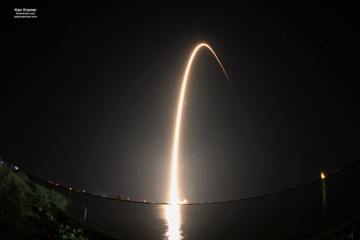 ken_kremer's tweet photo. Record setting spectacular streak to orbit 1st #SpaceX #Falcon9 1st stage B1051 to launch 10x to space & back. #Starlink L27 w next batch 60 internet sats liftoff 242AM ET May9 #pad40 #CCSFS. #pad37 at right. single image 7 min
ca. 90 min after @elonmusk finished #SNL hosting gig https://t.co/necR5h4y1D