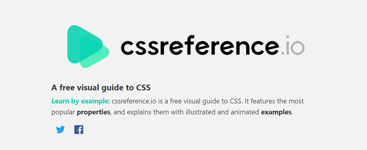  CSS referenceVisual guide to learn CSS  https://cssreference.io/ 