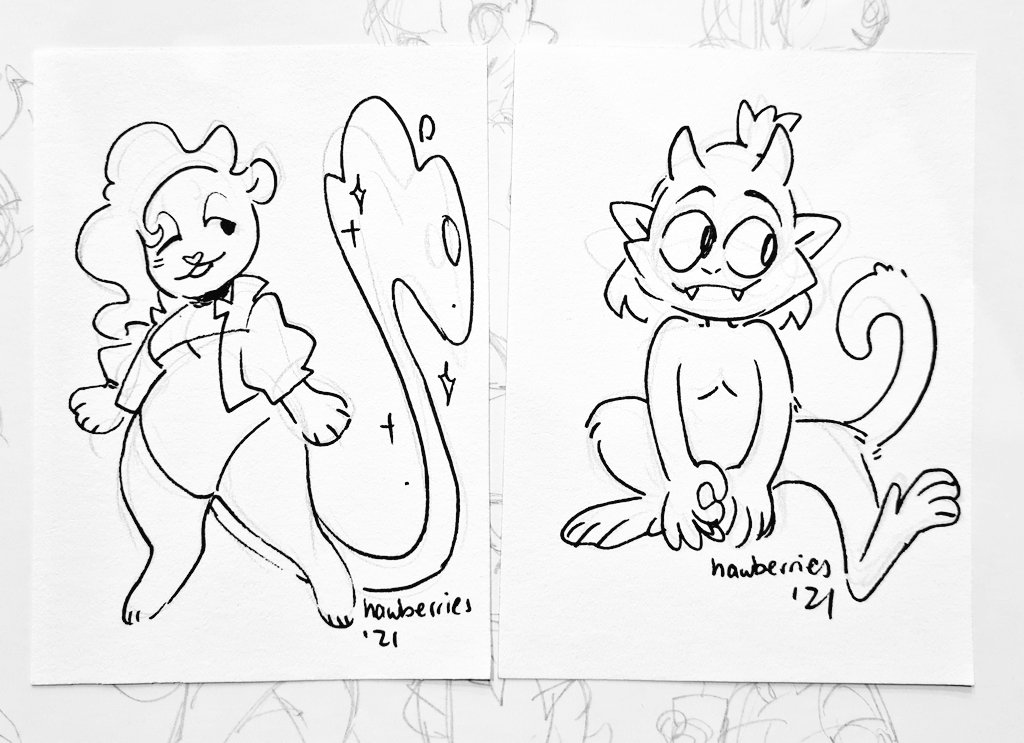 more commissions from furdu! tiny chibis my beloved 