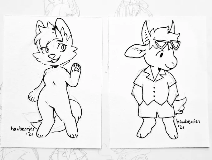 more commissions from furdu! tiny chibis my beloved 