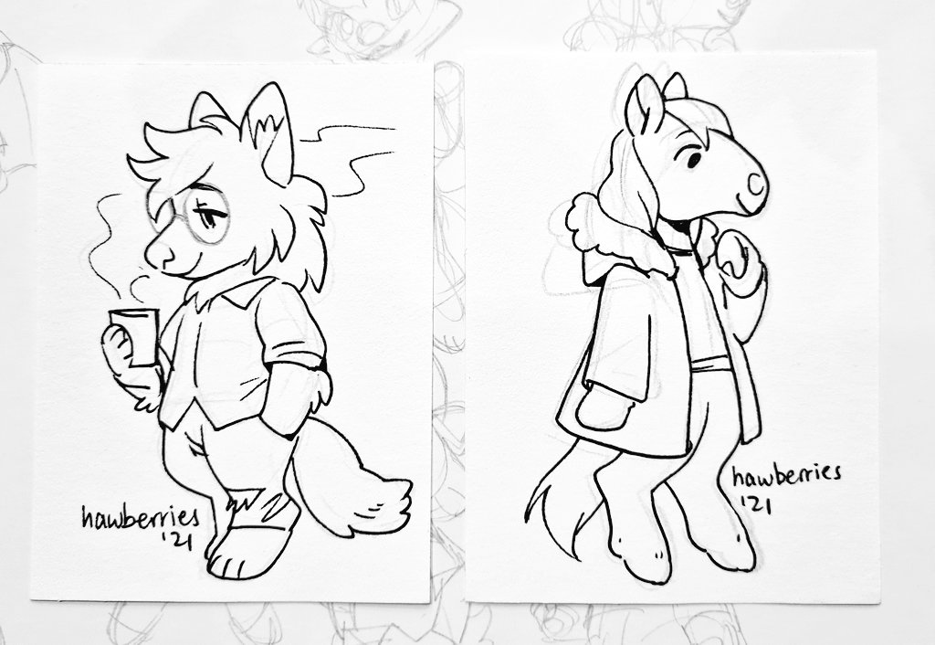 more commissions from furdu! tiny chibis my beloved 