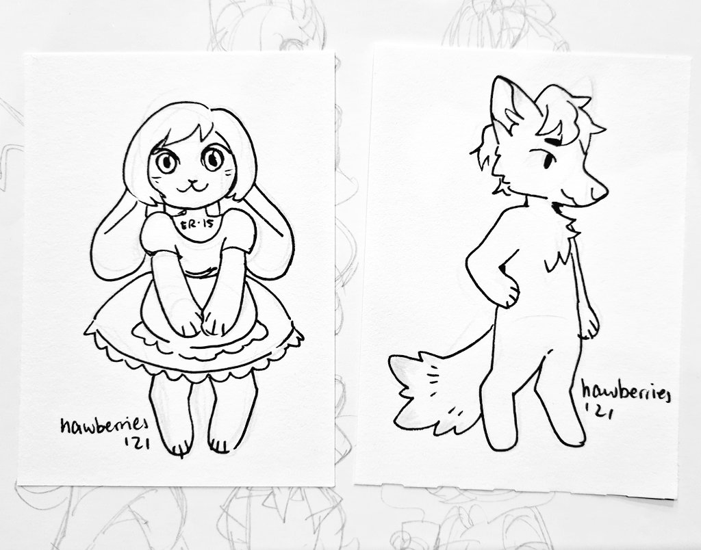 more commissions from furdu! tiny chibis my beloved 