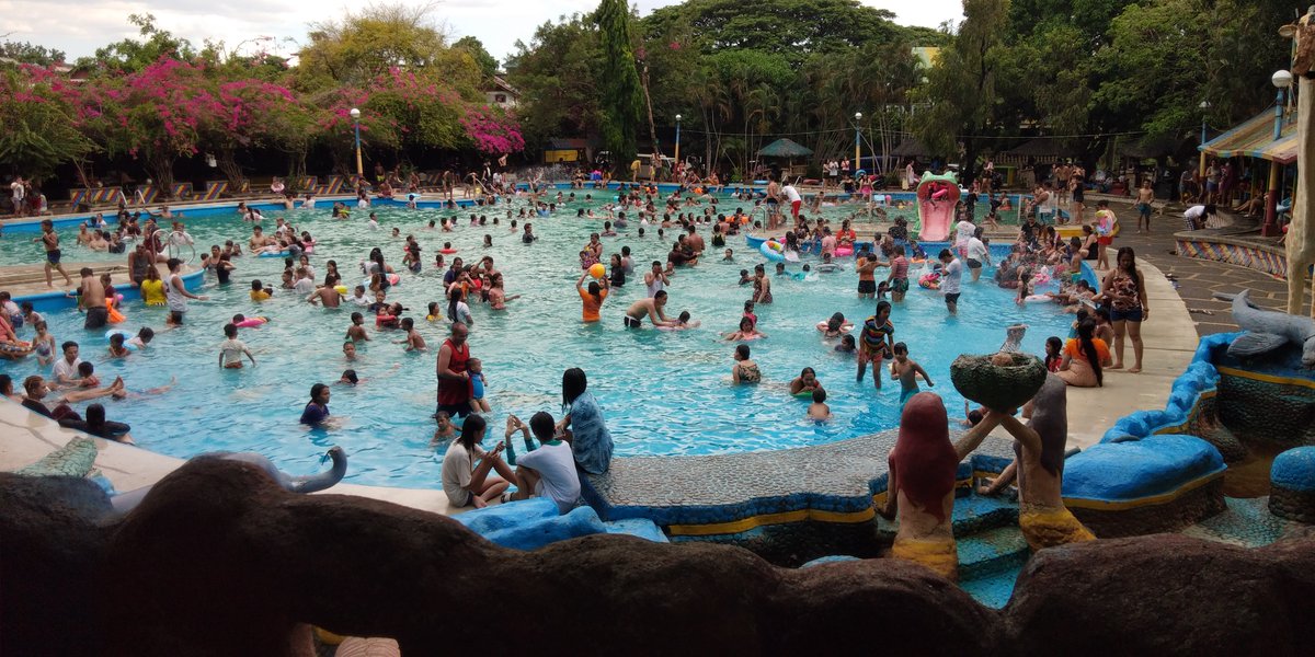 PhilstarNews's tweet photo. LOOK: People are seen swimming in a pool at Gubat Sa Ciudad Resort in Caloocan City on Sunday despite the implementation of MECQ in the NCR+ bubble. 

According to IATF guidelines, resorts are only allowed to operate in areas under GCQ and MGCQ. 

📷: STAR/Boy Santos https://t.co/MDaygUVi0N
