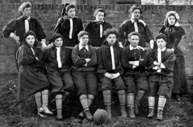 Today is also another important anniversary: the 140th anniversary of probably the first ever recorded and official ladies football match in the UK – when Mrs Graham’s XI played at Edinburgh’s Easter Road Stadium on the 9 May 1881. Mrs Graham in the BLFC in 1895, Wikipedia