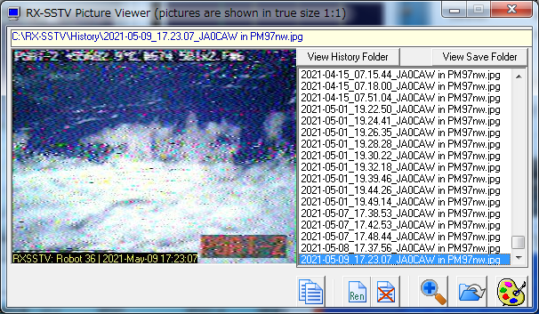 JA0CAW's tweet photo. PSAT-2 (NO-104) 0805 UTC SSTV #psat2 #sstv / SO-50 08:09 UTC QSO with E21EJC,JR6DI TNX #so50 / AO-27 08:16 UTC QSO with JA6PL,JA4GVA TNX #ao27 #amsat https://t.co/k1kjVbNdeF