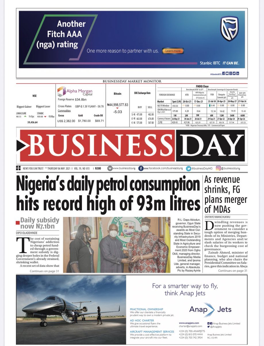 Fuel consumption has hit historic levels. In a depressed economy & during a pandemic. @NNPCgroup subsidy payments mean no remittance will be made to FAAC. Some states will be unable to pay salaries and meet other commitments.But the streets are empty. The voices, silent.