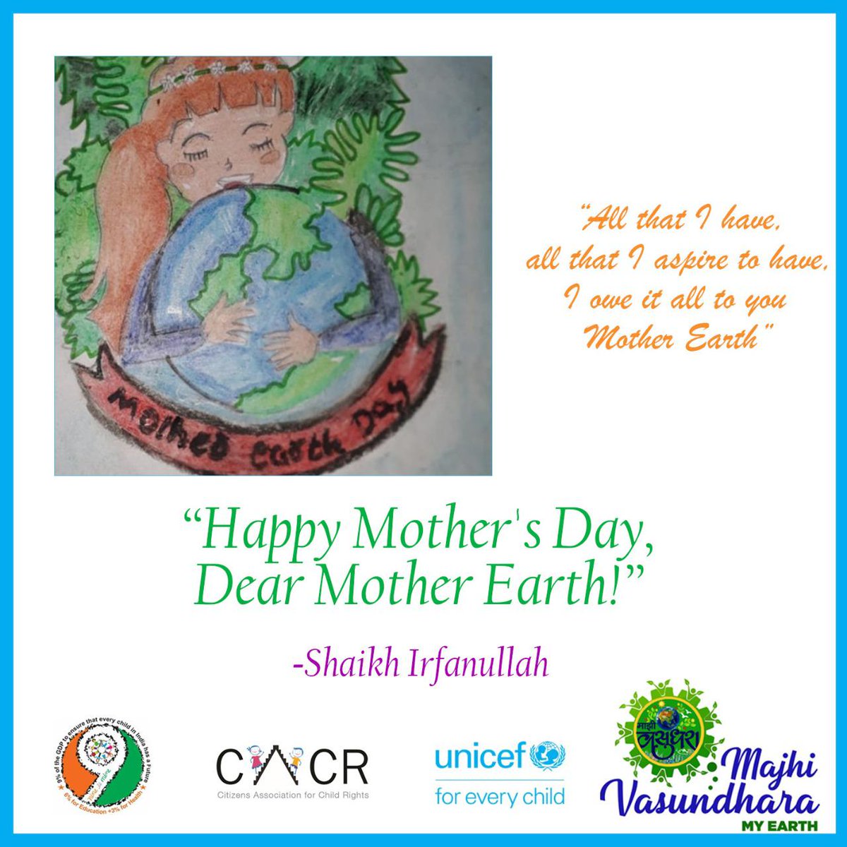 Mother Earth is playing the very eternal role of motherhood. She gave birth to this beautiful world and is nurturing it. Quite literally, she is also our only world. So let us celebrate this day in the honour of our Mother Earth.