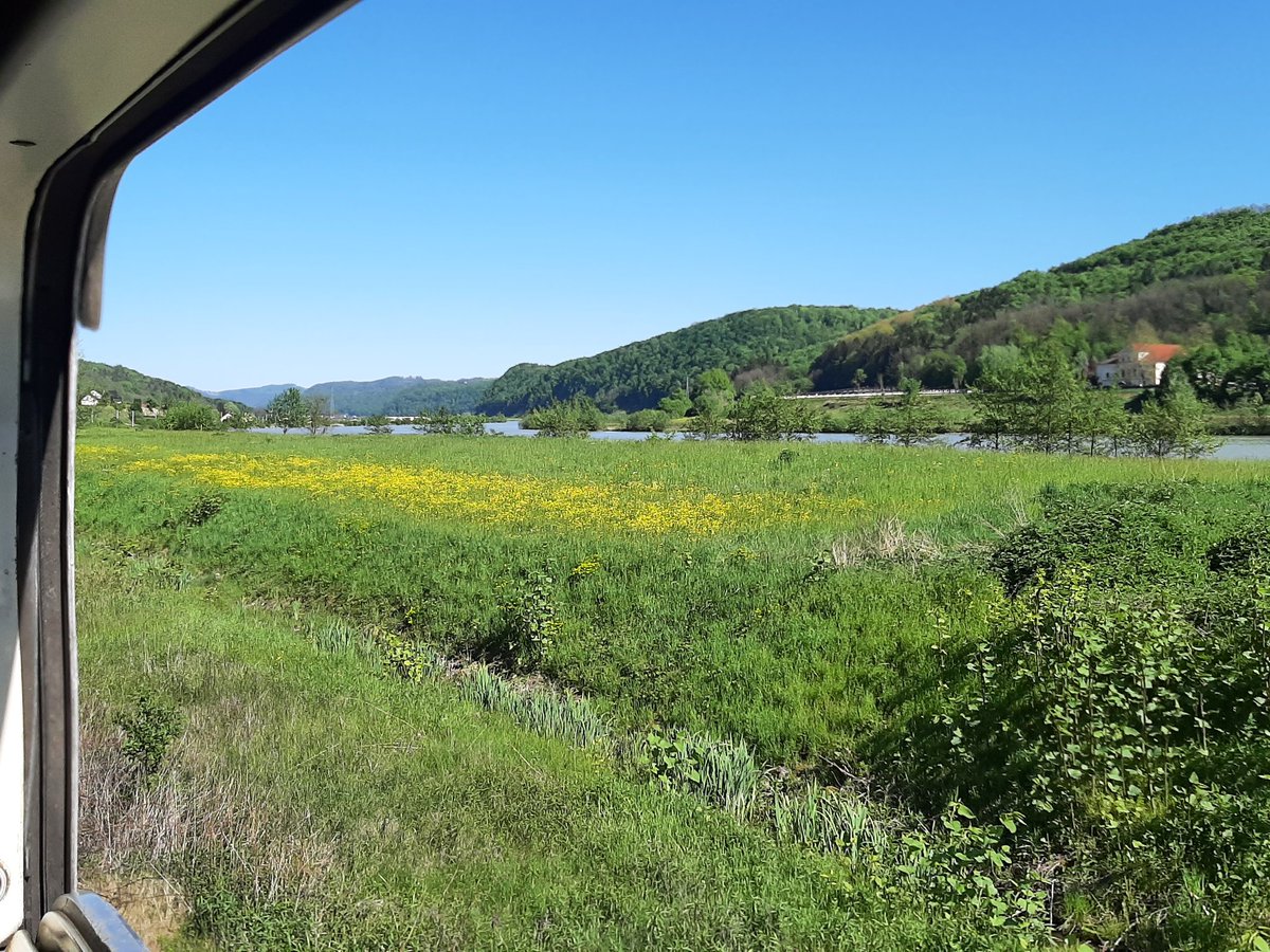 Sevnica station, and on to the next stop at Krško. On the fourth picture you can see hilltop Rajhenburg Castle!(Another one especially for you  @AndyBTravels since you mentioned them)