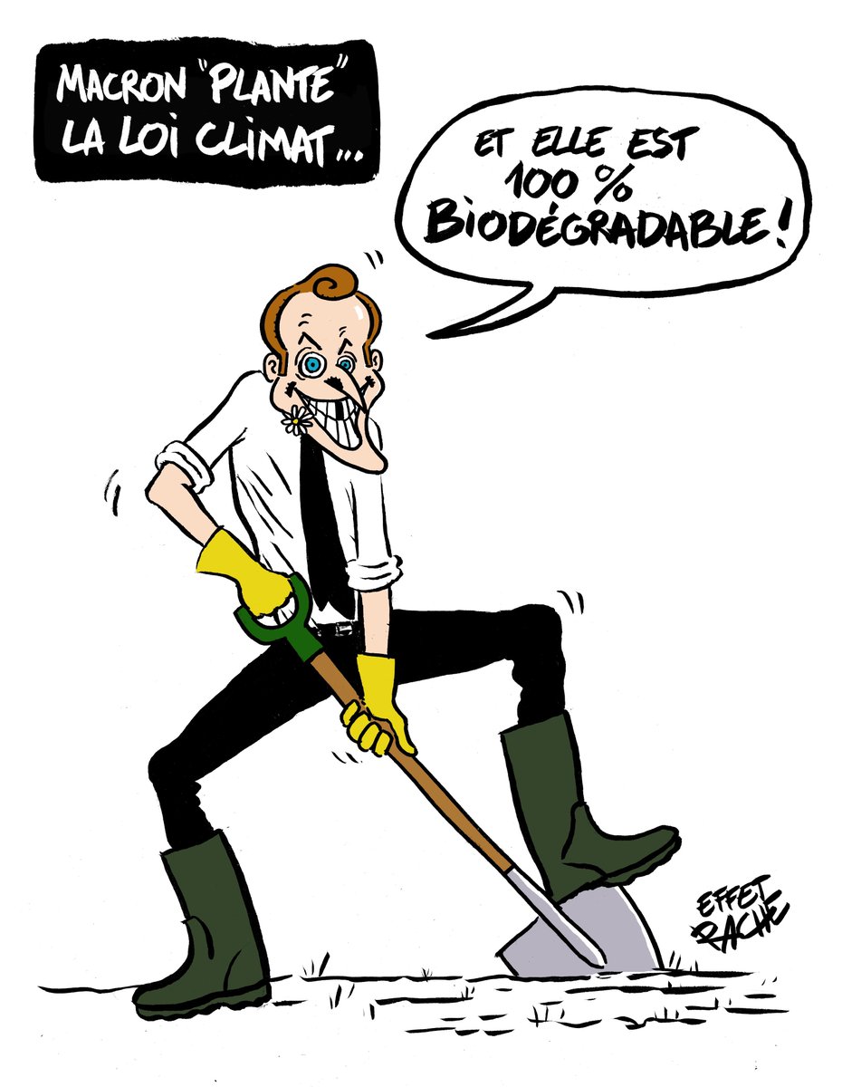 EffetRache's tweet photo. Jardinage du dimanche. 
##LoiClimat #EmmanuelMacron #dessindujour #dessin #illustrations https://t.co/1LuTVEZsAU