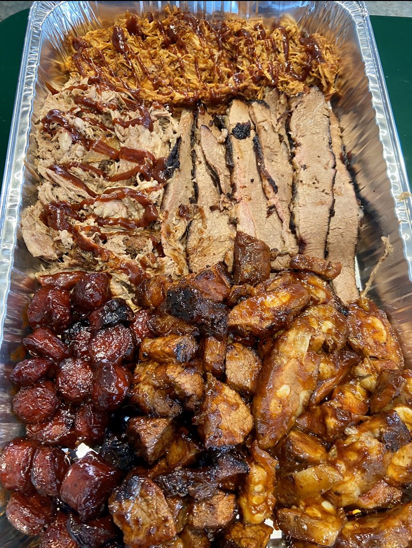 We’re Smoking it all today just for Mama!!! 
All her favorites - Burnt Ends, Pulled Pork, Rib Tips, Hot Links, Brisket &amp; Pulled Chicken !! 😛 
Call to get your orders in before we sell out !!! 847-382-0900