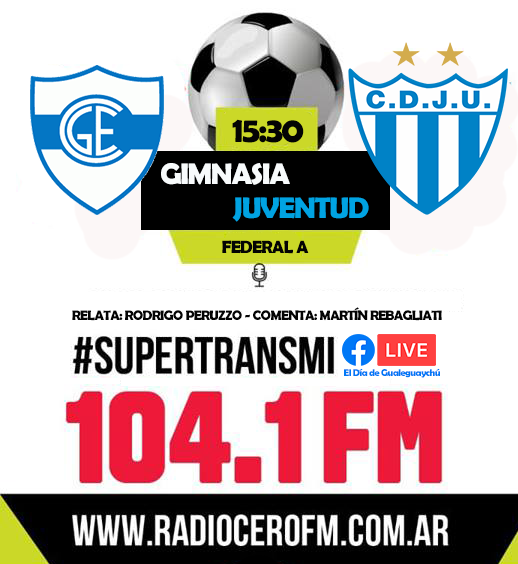 ¡VIVÍ EL CLÁSICO POR LA CERO!
#Gimnasia Vs #Juventud 
📻FM 104.1📱RadioCeroFM.com 📺facebook.com/eldiadegualegu…